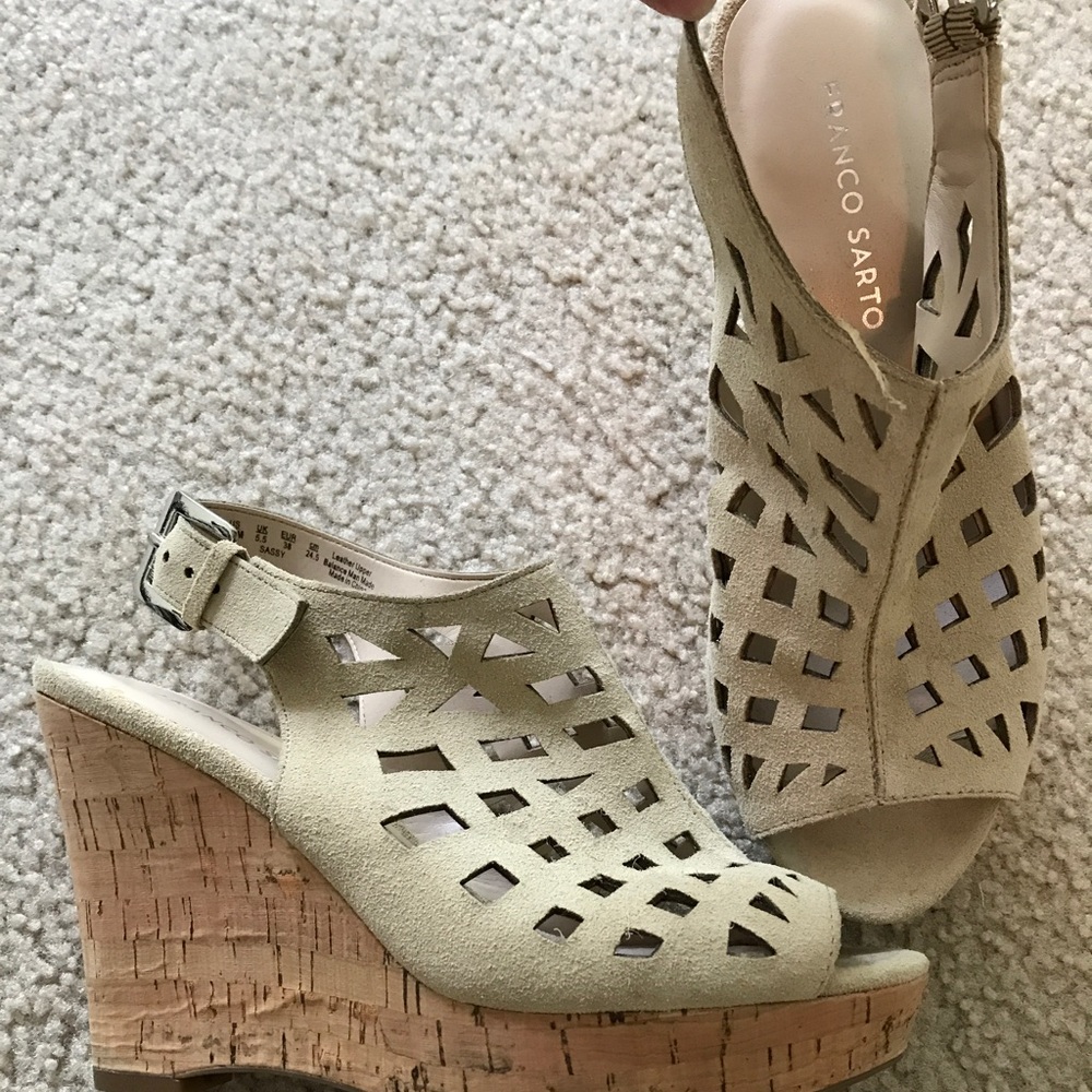 Franco sarto worn once wedge heel